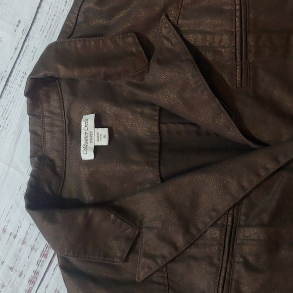 COLDWATER CREEK METALLIC EMBROIDERY DETAIL BLAZER - Picture 4 of 10